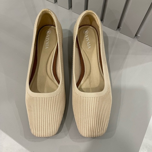 Vivaia Melody Square-Toe Chunky Heels Beige size 36.5 - Picture 3 of 8